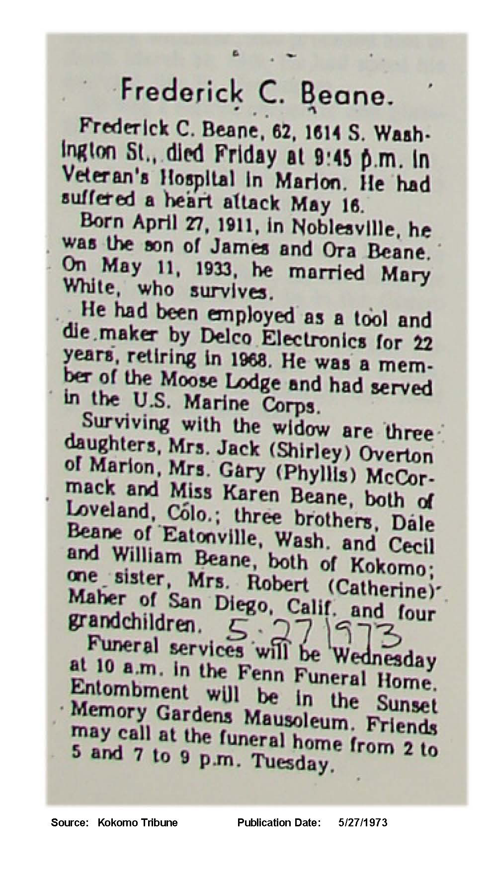 Kokomo Tribune Obituaries Kokomo, Indiana