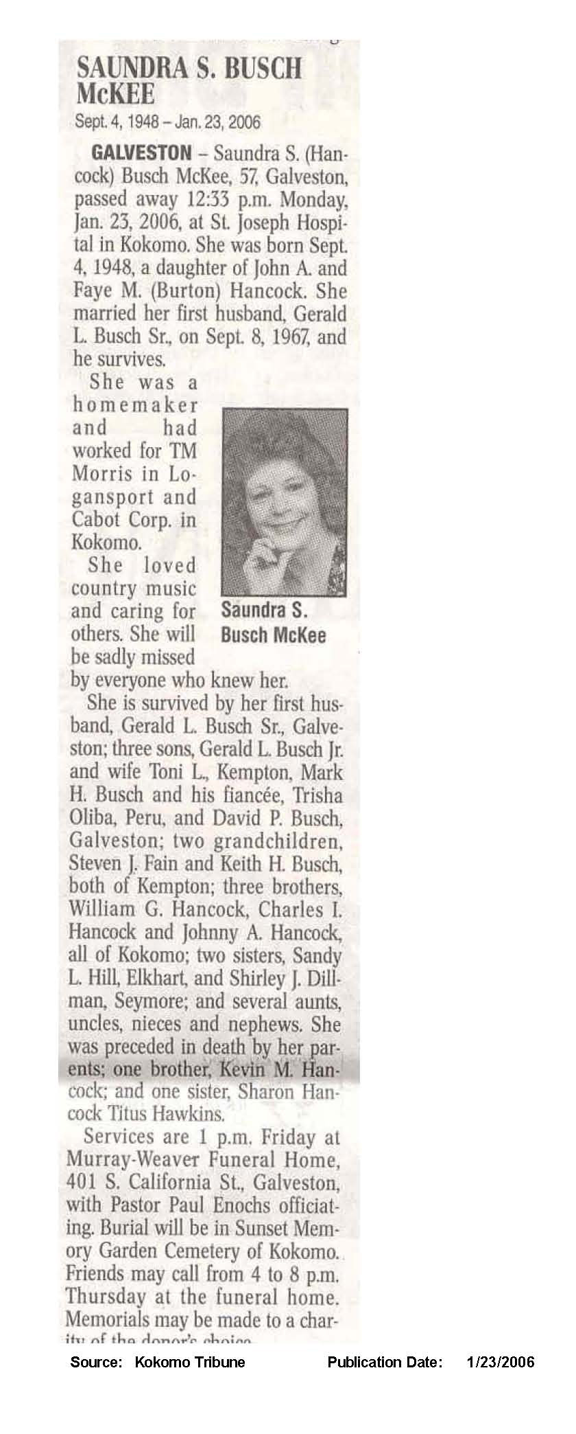 Kokomo Tribune Obituaries Kokomo, Indiana